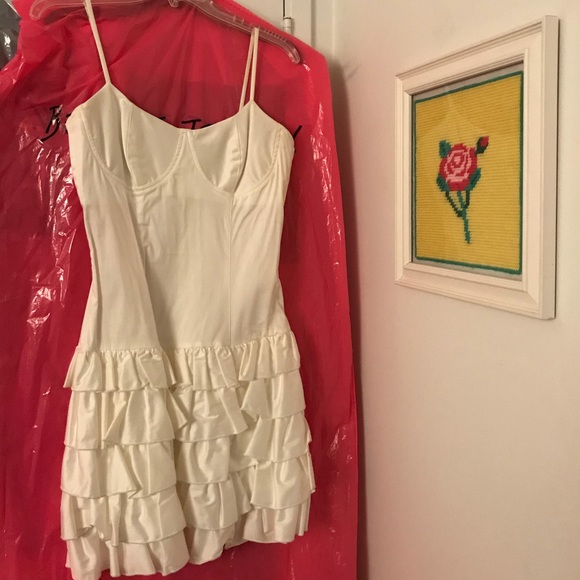 Betsey Johnson Dresses & Skirts - White ruffle Betsey Johnson dress.